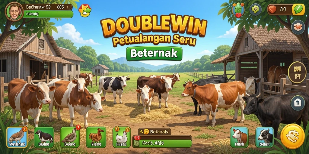 Tampilan antarmuka game Beternak yang menarik dan interaktif.