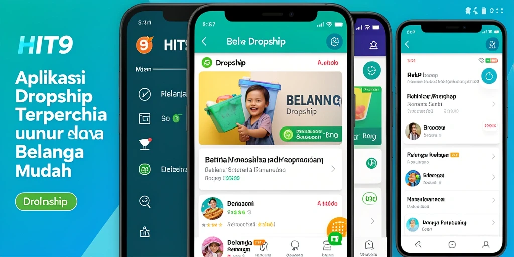 Tampilan antarmuka HIT9 yang sederhana dan fungsional untuk Dropship.