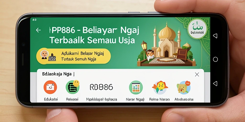 Tampilan antarmuka aplikasi RP886 yang sederhana dan menarik.