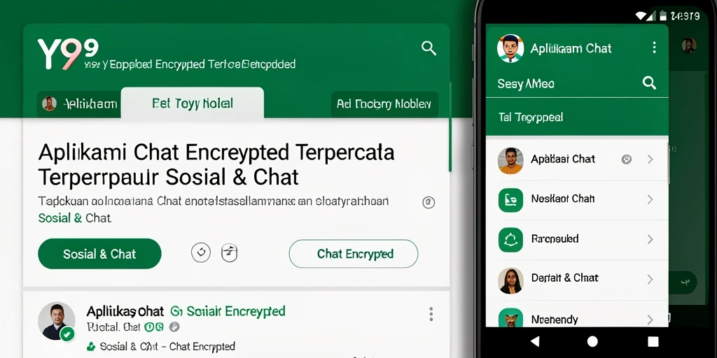 Tampilan antarmuka Y89 yang modern dan ramah pengguna untuk Chat Encrypted.