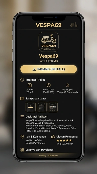 Tampilan halaman APK vespa69