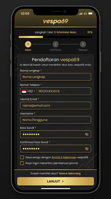 Tampilan halaman daftar vespa69